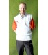 Men's V-Neck White Ribbed Bowls Slipover