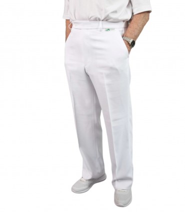 MW-TRW Men's White Bowls Trousers [Teflon coated]