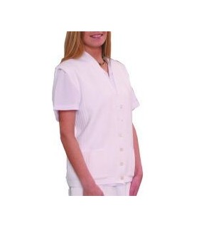 Henselite Ladies Ribbed Waistcoat - White