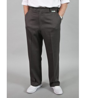 Men's Stretch Grey Bowls Trousers [Teflon coated]