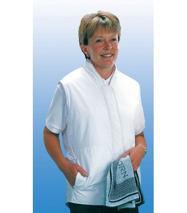 OW-FLG White Fleece Reversible Gilet